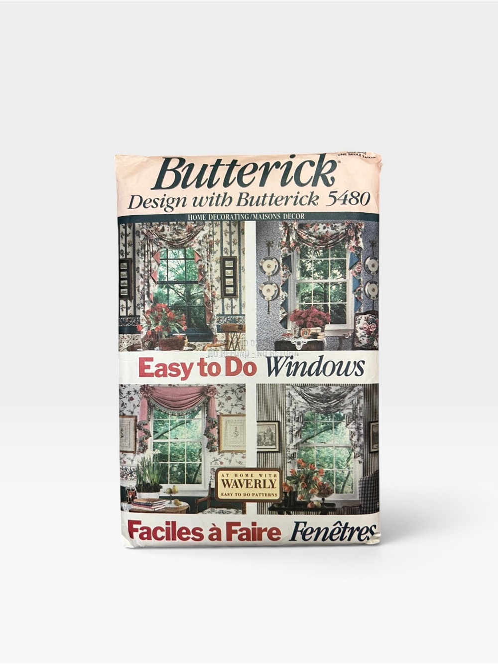 Vintage 90s Butterick Easy to Do Windows Curtain Sewing Pattern